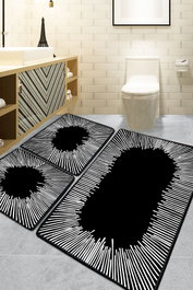 Mijölnir Juego de alfombrillas de baño Somber - Black (3 piezas)